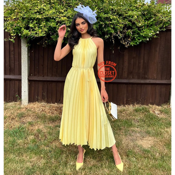 MANGO BLOGGER FAVE!!! Pleated Midi Dress NWT - Picture 7 of 16